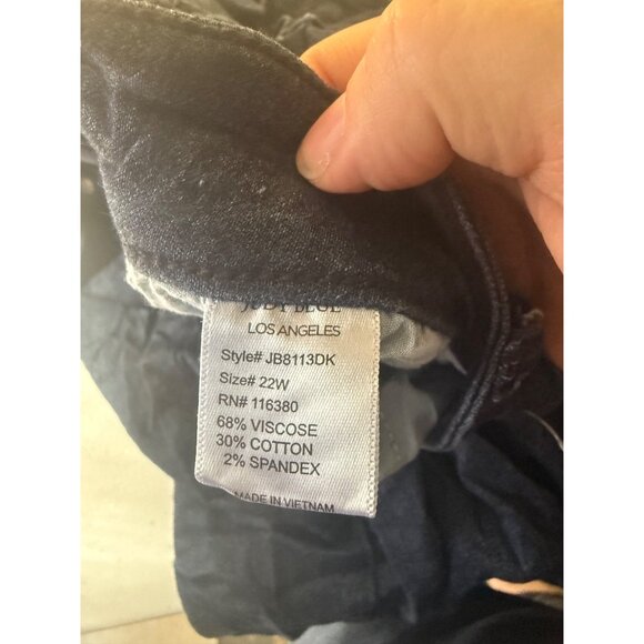 JUDY BLUE Stretchy Jeans Womens Plus Size 22W Relaxed Fit Skinny Dark Wash Denim - Picture 8 of 8